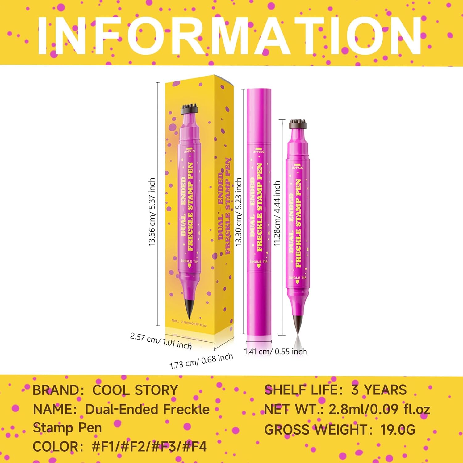 Waterproof Freckles Pen: Faux Freckle Stamp and Fine Tip Eyeliner for Realistic, Long-Lasting Freckles and Effortless Makeup, Perfect for Daily Wear and Cosplay Waterproof Freckles Pen: Faux Freckle Stamp and Fine Tip Eyeliner for Realistic, Long-Lasting Freckles and Effortless Makeup, Perfect for Daily Wear and Cosplay