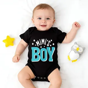 Mimi's Boy Baby Bodysuit | Cute Grandma Mimi Baby Outfit | Newborn Infant One Piece for Baby Shower Gift | Gender Neutral Baby Clothes