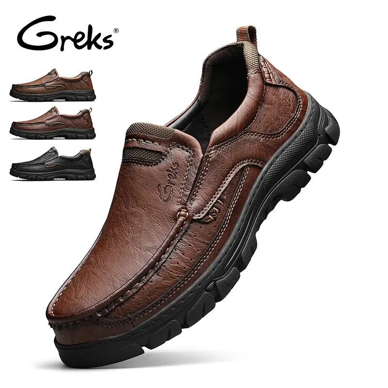GREKS Men's Casual Slip-On Loafers, Comfortable Daily Walking ShoesCasual Days & Weekend Outings Boy Footwear