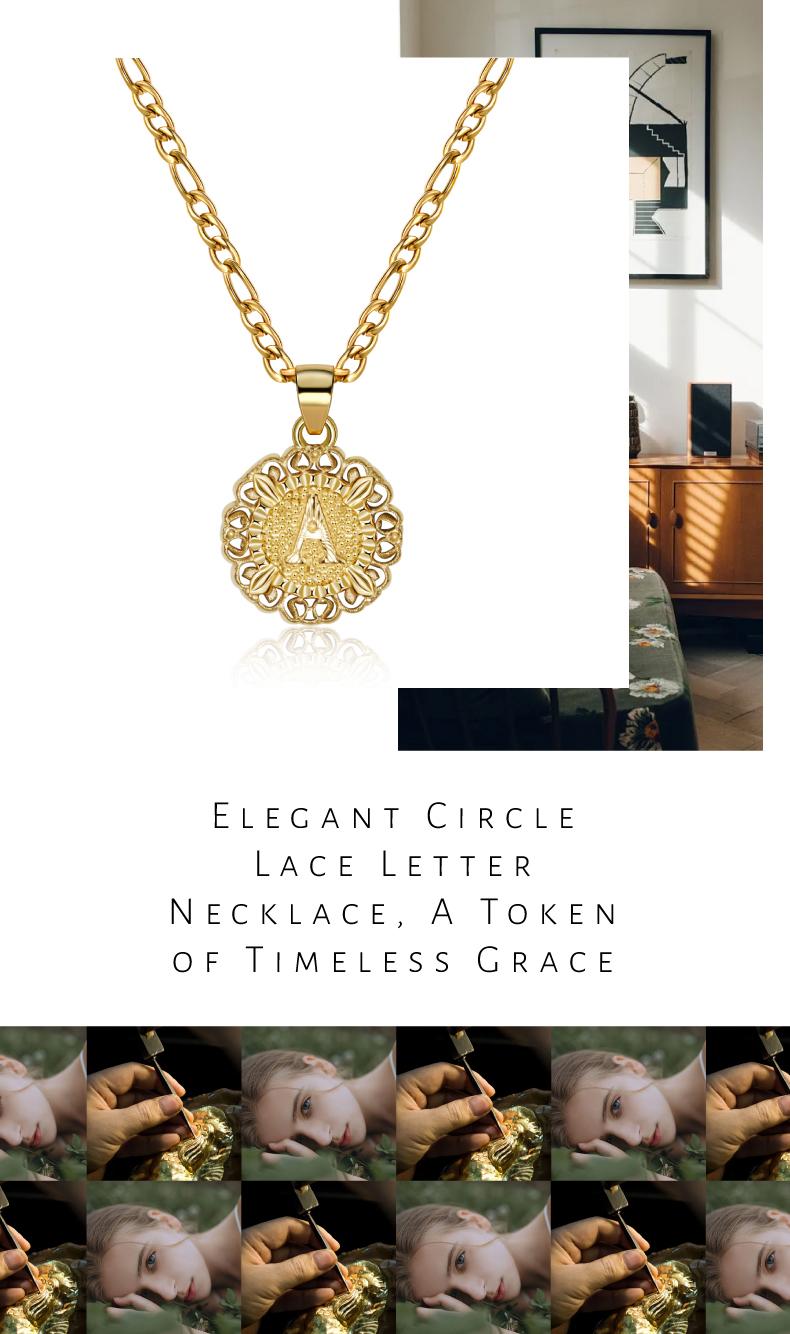 GGIRL Initial Pendant Necklace 26-letter during necklace 18K Gold Plated female clavile neck chain male accessories Fashion Jewelry Gift for Holiday Haul Christmas Birthdays Anniversaries