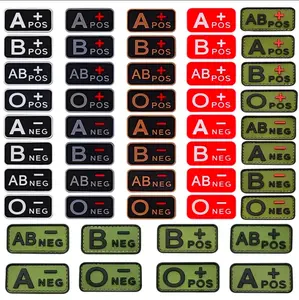 Blood Type Velcro Patches