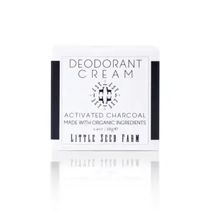 Little Seed Farm All Natural Deodorant Cream - Activated Charcoal - Aluminum Free Deodorant for Women or Men, Net Wt. 2.4oz | 68g
