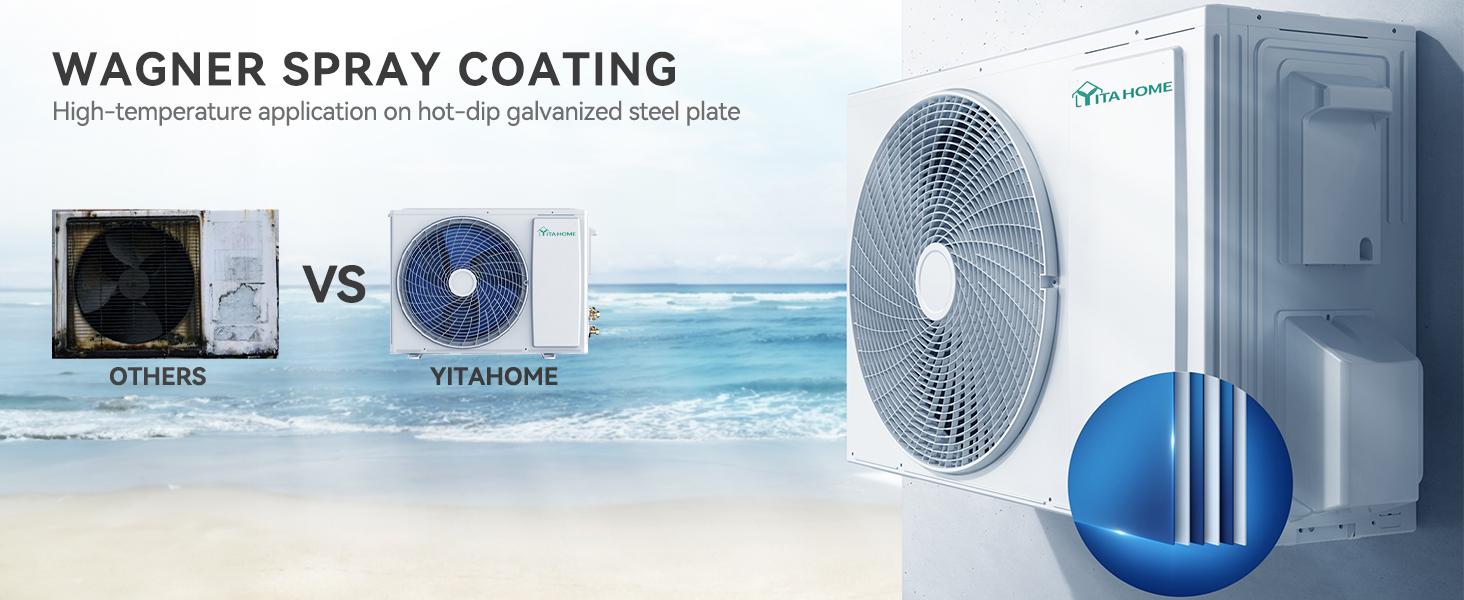 YITAHOME 9000/12000/18000/24000 BTU Mini Split Air Conditioner Heat Pump System(two package)Wifi Enabled, Compatible with Alexa, Complete Installation Kit, Energy Efficient Cooling & Heating YITAHOME 9000/12000/18000/24000 BTU Mini Split Air Conditioner Heat Pump System(two package)Wifi Enabled, Compatible with Alexa, Complete Installation Kit, Energy Efficient Cooling & Heating