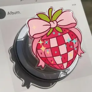 Strawberry Magsafe Grip, Magnetic Phone Holder, Pop Socket for iPhone, Gift for Valentine