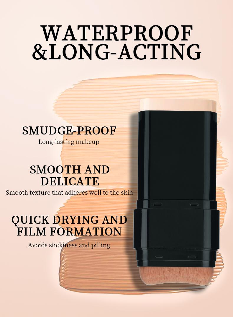 2-in-1 Concealer Stick with BrushWheatShade Waterproof Flawless CoverageHydrating Longwearing Foundation for Women &Girls Makeup Lightweight Matte 2-in-1 Concealer Stick with BrushWheatShade Waterproof Flawless CoverageHydrating Longwearing Foundation for Women &Girls Makeup Lightweight Matte