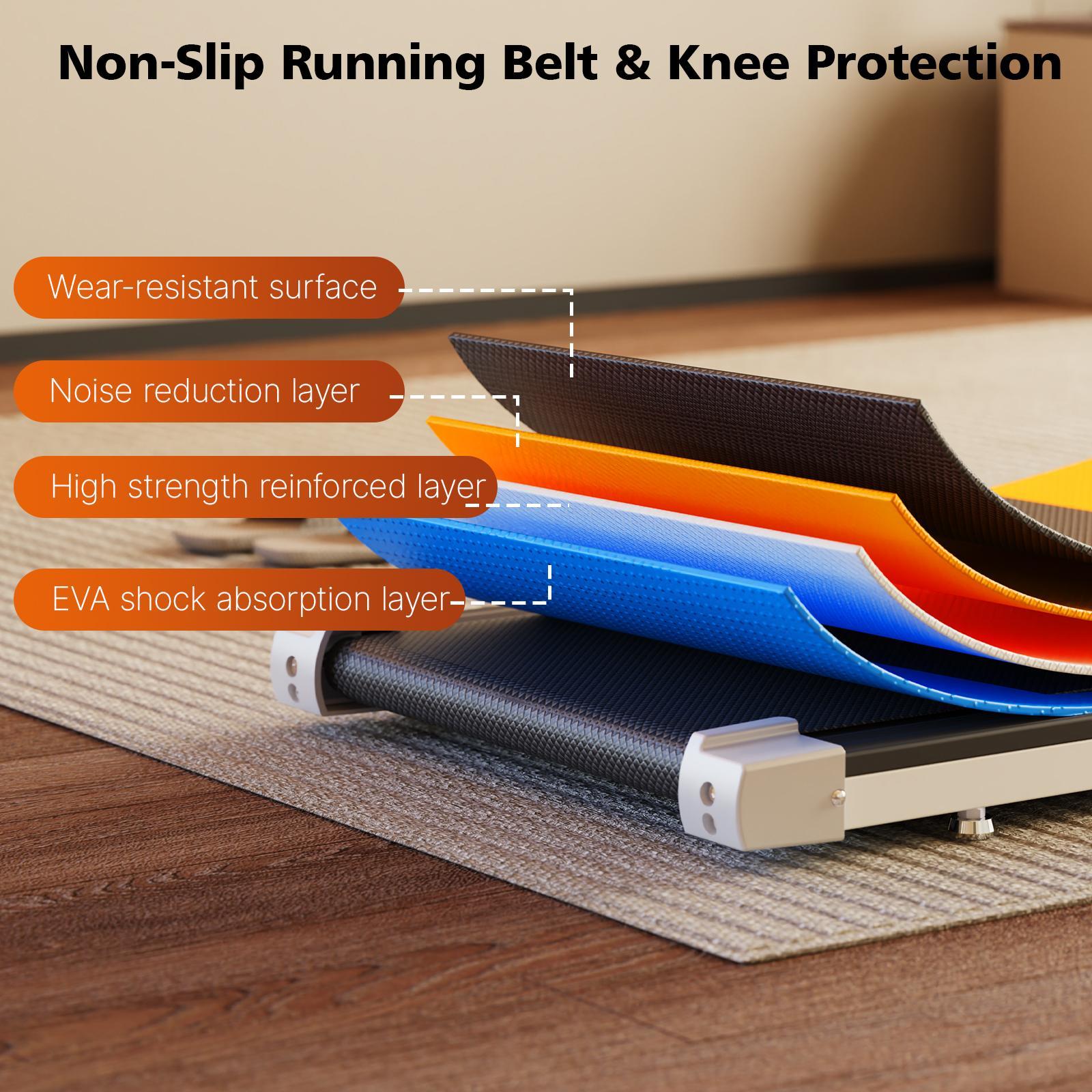 YAGUD Compact Incline Walking Pad with Handle Bar, Foldable Electric Treadmill with Handles and 3.5HP Powerful Motor, Portable Small Walking Pads Treadmill for Home Small Spaces,265LBS Weight Capacity