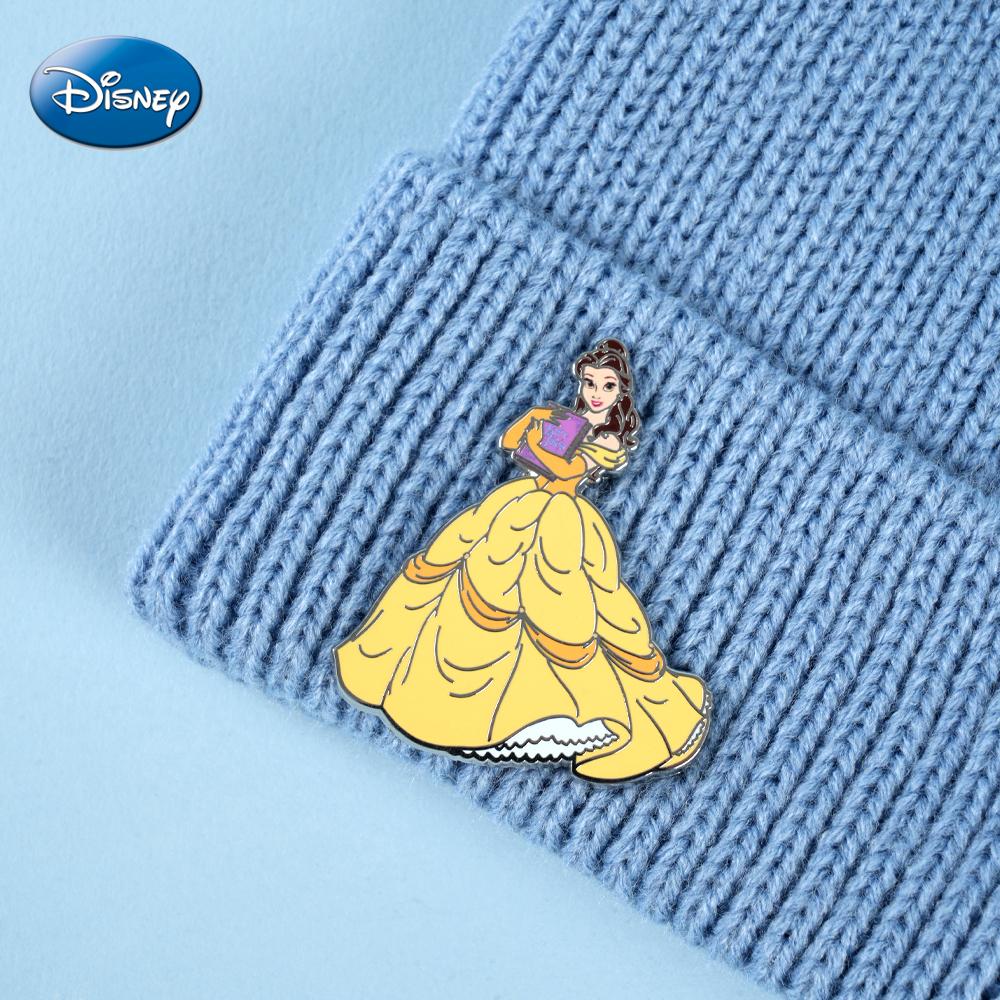 7PCS Disney Princess Pin Officially Licensed Gorgeous Gown Dress Gold-foil Belle Jasmine Ariel Snow White Tiana Cinderella Moana Anime Brooch Backpack Decoration Jacket Lapel Anti-Rust Exquisite Alloy Enamel Collectible Gift