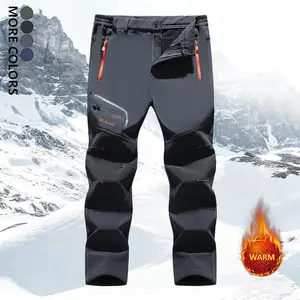 Men's Outdoor Windproof Waterproof Versatile Sports Hiking Pants - Thick Warm Long Pants; Features Adjustable Zippered Pocket Design; Perfect for Outdoor Hikes, Jogs, Fishing, or Casual Wear; A Must-Have Versatile Item in Men's Wardrobes