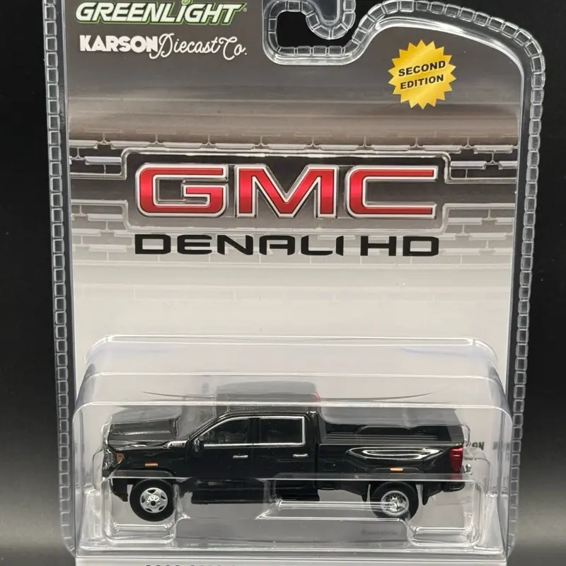 Greenlight Karson Diecast Exclusive 2022 GMC Sierra 3500 HD Denali Duramax Dually - Black - 1:64 Scale, Limited Edition - Only 5040 Pieces Produced - Collectible Model