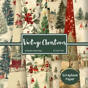 Vintage Christmas Scrapbook Paper: Double Sided Craft Paper for Gift Wrapping, Great For Craft Projects, Pattern Scrapbooking Paper, DIY Junk ... and Origami (Antique Christmas Pattern) Paperback – September 25, 2023