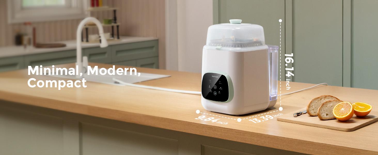 Momcozy KleanPal Pro Baby Bottle Washer, Sterilizer and Dryer - 3-in-1 Washer, Save Time and Effort - Suitable for Cleaning Bottles, Breast Pump Accessories and Baby Products 【B】