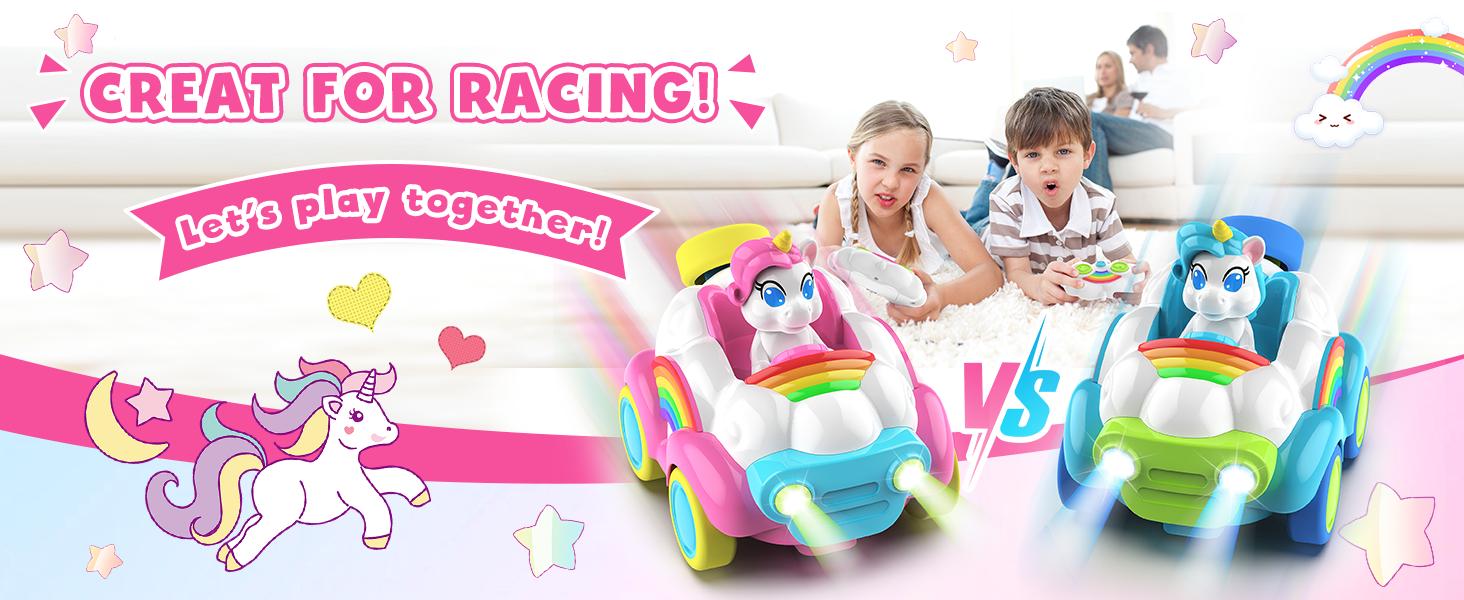 2 Pack Remote Control Cars for Kids, Toddler Car Toys for Ages 2-5, 2.4Ghz RC Kids Toys with Colored Lights & Music, 2 3 4 5 Year Olds Girls Boys Christmas Birthday Gifts 2 Pack Remote Control Cars for Kids, Toddler Car Toys for Ages 2-5, 2.4Ghz RC Kids Toys with Colored Lights & Music, 2 3 4 5 Year Olds Girls Boys Christmas Birthday Gifts