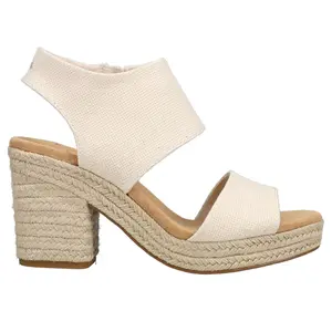 TOMS Womens Majorca Rope Platform Casual Sandals Casual High Heel 3" & Up - Beige