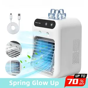 Portable Air Conditioner 3-in-1 Fan with 2 Mist Speeds – Personal Evaporative Cooler for Bedroom, Office & Camping, 1800mAh Battery & 500ml Tank