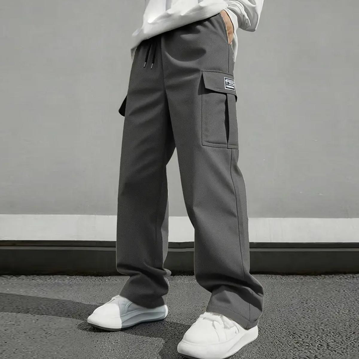 Men's Casual Work Pants, 3-Pack, Men's Casual Pants, Multi-Pocket Design, All-Season Versatile Work Pants, Suitable for Hiking Trips, Construction Work, and Everyday Wear, Casual Pants, Work Pants, Men's Long Pants, Men's Straight-Leg Pants