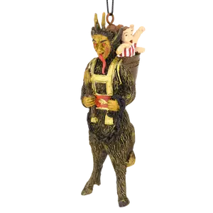 Tree Buddees Krampus Figure Hand-Painted Quality Resin Christmas Tree Decoration 4 x 1.5 Inches Spooky Ornaments for Krampus Lovers Halloween & Christmas Decor