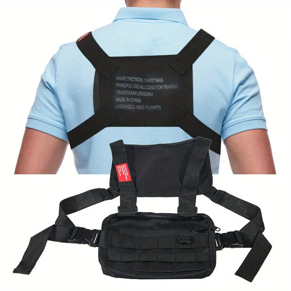 Men's Classic Oxford Cloth Adjustable Backpack - Functional Compact Zipper Athletic Carry-All with Buckle Detail, Hiking Daypacks, Durable Water-Resistant Fabric, Comfortable Padded Straps, Multi-Pocket Design for Travel, School