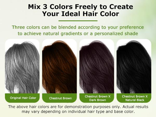 Limer, Multi-color,Bubble Hair Dye Shampoo,6-in-1 Instant Tinte de Cabello,Herbal Ingredients,Gray Coverage,Non-stained Skin,Plant Haircare(10packs)