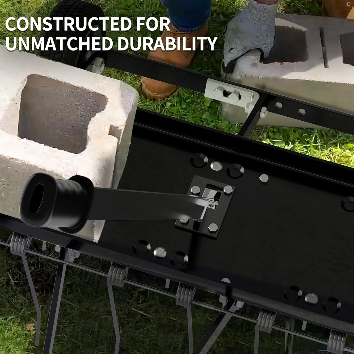 YITAMOTOR 40" Dethatcher Tow Behind Lawn Rake Lawn Sweeper with Black Blade Tool for Garden Maintenance & Easy Transport Blade Tool Garden