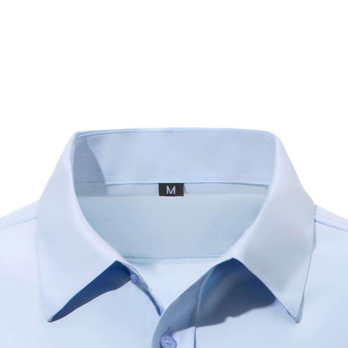 Men’s Short-Sleeve Button-Down Shirt, Wrinkle-Resistant Business Casual Shirt for Work Commuting, Summer Wear, TOKTIK Selected Men’s Short-Sleeve Button-Down Shirt, Wrinkle-Resistant Business Casual Shirt for Work Commuting, Summer Wear, TOKTIK Selected