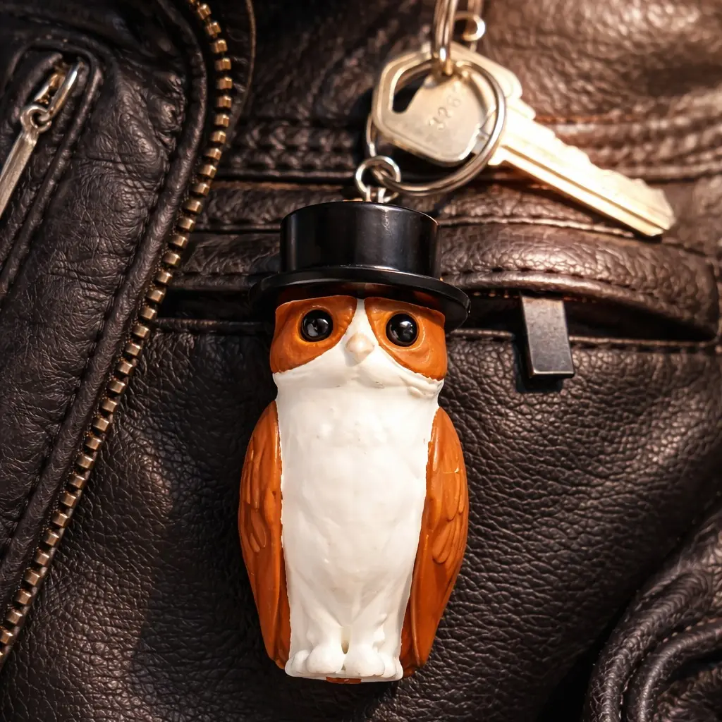 Meowl Keychain - Gentleman / Heisenberg Edition