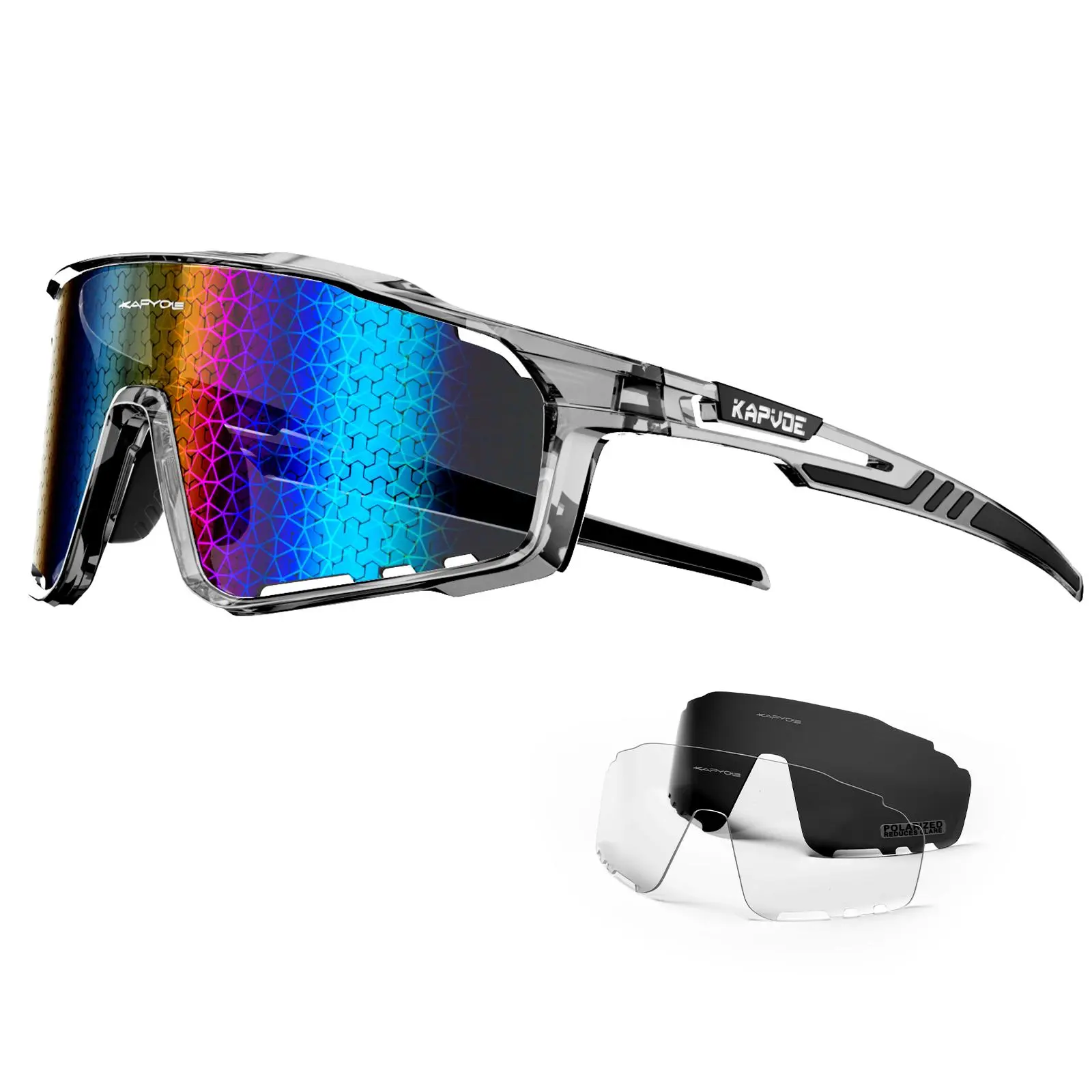 KAPVOE Polarized Nano Lens Cycling Glasses - Men's Sunglasses, Women's Sunglasses, Mountain Bike Outdoor Sports Protection Eyewear, Sunglasses For Women, Womens Sunglasses