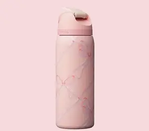 [PRE ORDER_SHIPPING 15–20 DAYS] Owala FreeSip 24/32oz Color Pink Ribbon Water Bottle Perfect for School, Work, Gym & Outdoor Activities