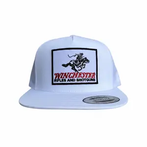 Winchester Vintage Snapback Trucker Cap Mesh Back Five Panel Hat Yupoong 6006