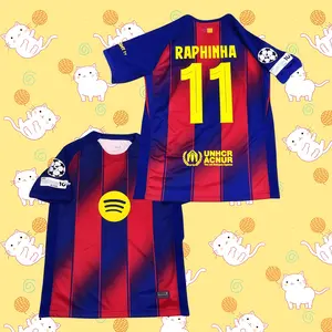 2024-25 Home Champions League Short Sleeve Jersey – Raphinha #11