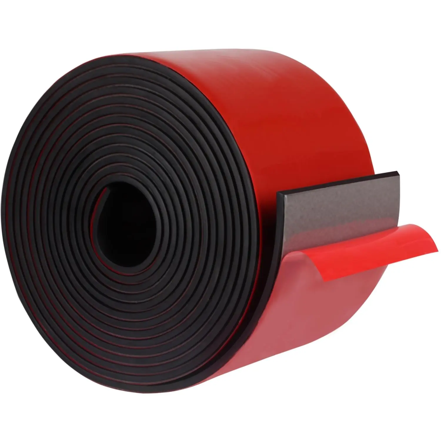Neoprene Rubber Strips Adhesive Solid Sheets & Rolls for DIY Weather Stripping Gasket Seal with Adhesive Backing (2 Wide x 1/8" Thick x 10' Long)