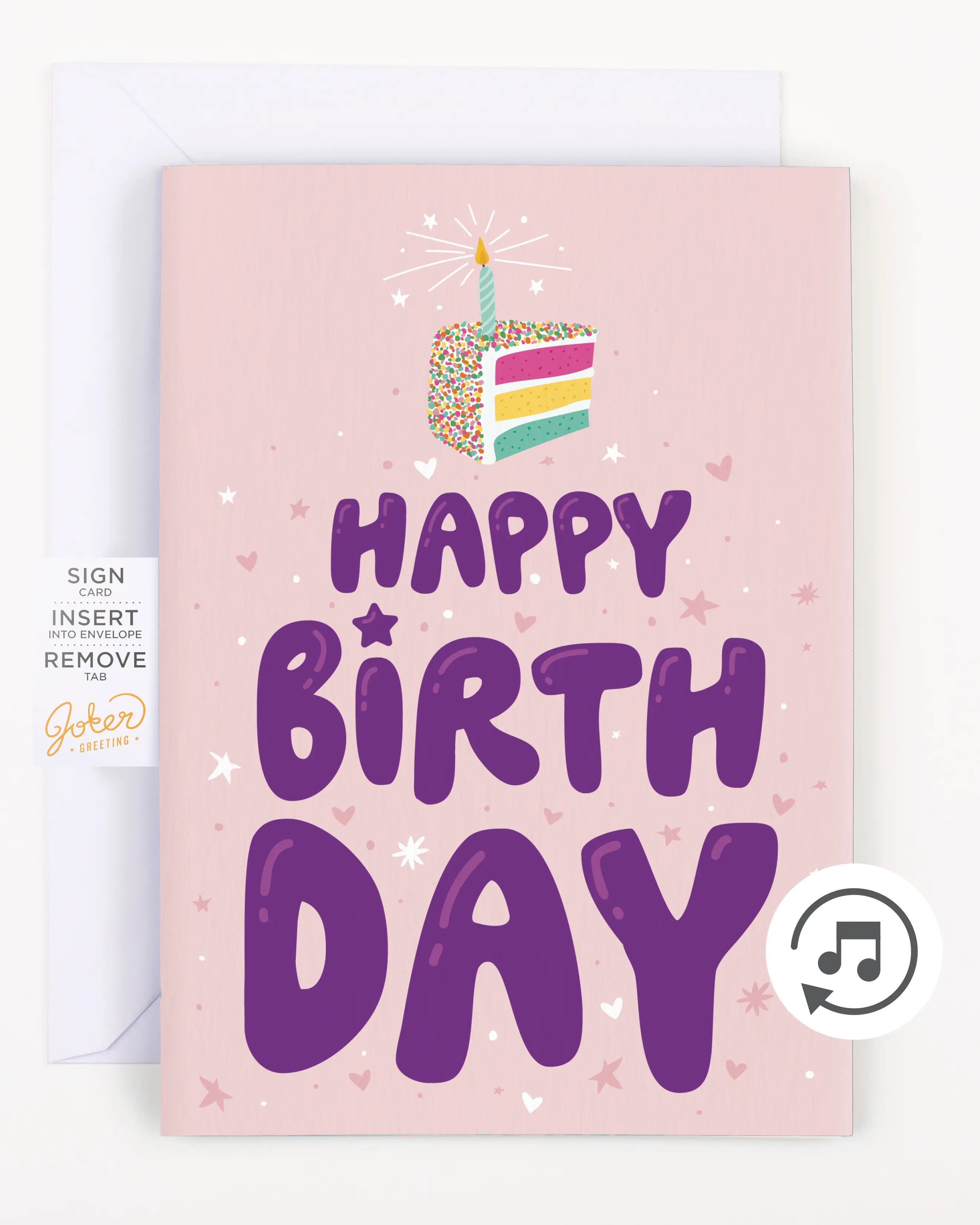 Endless Birthday Cake Card with Glitter