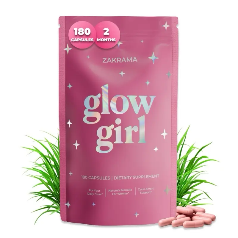 Glow Girl Beef Organ Supplement for Women – Grass Fed Beef Organs + Vitamin C – 180 Capsules