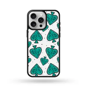 Turquoise Marble Spades Phone Case