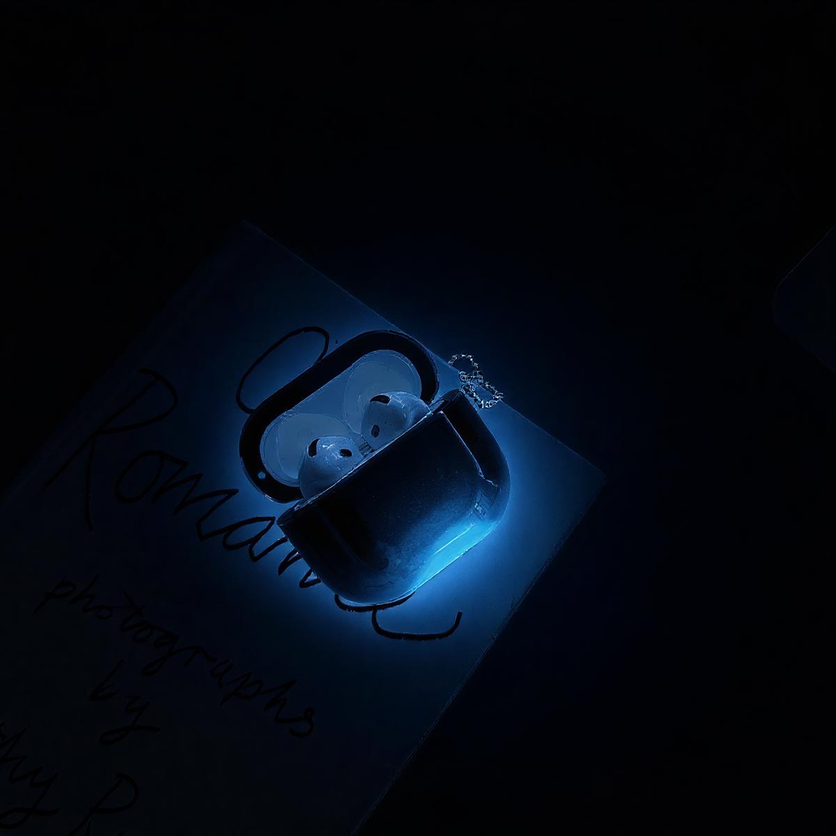 Luminous Quicksand AirPod Case with Keychain Compatible with AirPods 1/2/3/4/Pro Shock Absorbing and Enhanced Protective