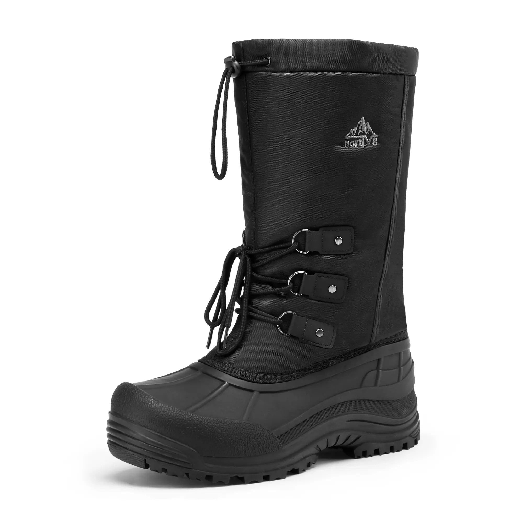 NORTIV 8 Men's Waterproof Winter Snow Boots with Warm Faux Fur Lining and Slip-Resistant TPR Sole for Outdoor Walking, Shoe, Walking Shoes tiktokshopbacktoschool, Footwear, Active, Ankle Strap, Closed