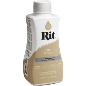 Rit Tan 8 oz Liquid Fabric Dye for Clothing Décor & Crafts