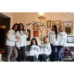 Sorority Plaid Accent Mockneck