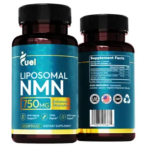 Fuel Liposomal NMN 750mg Enhanced Absorption – NAD+ Booster, Anti-Aging, Energy & Mental Clarity Supplement – 60 Capsules