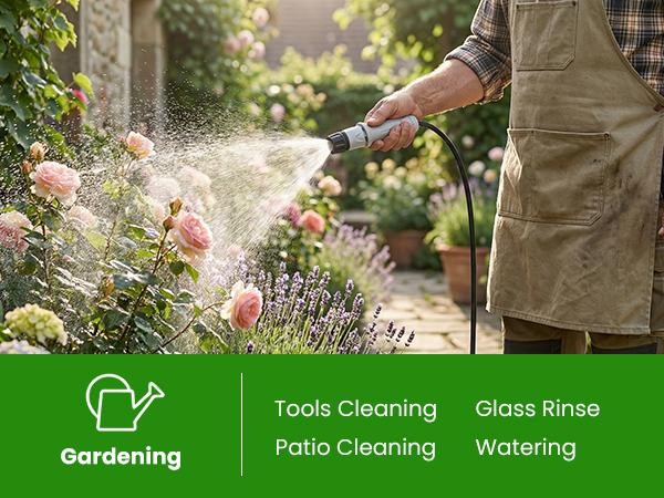 [Tiktok US Limited] EasyWox Portable Electric Pressure Washer with 3.2 Gal Tank, 4-in-1 Nozzle, Max 1200 PSI Foldable Cordless Power Washer, Type-C Charging, Portable Water Sprayer for Camping, Bike, Pet, Garden, Car Wash