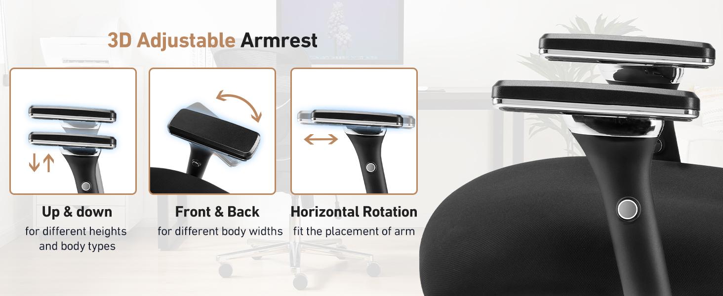 Big and Tall Office Desk Chair, 500lbs Heavy Duty Mesh Ergonomic Computer Chair with Arm and Wide Comfy Seat, Wheels for Adult Big and Tall Office Desk Chair, 500lbs Heavy Duty Mesh Ergonomic Computer Chair with Arm and Wide Comfy Seat, Wheels for Adult