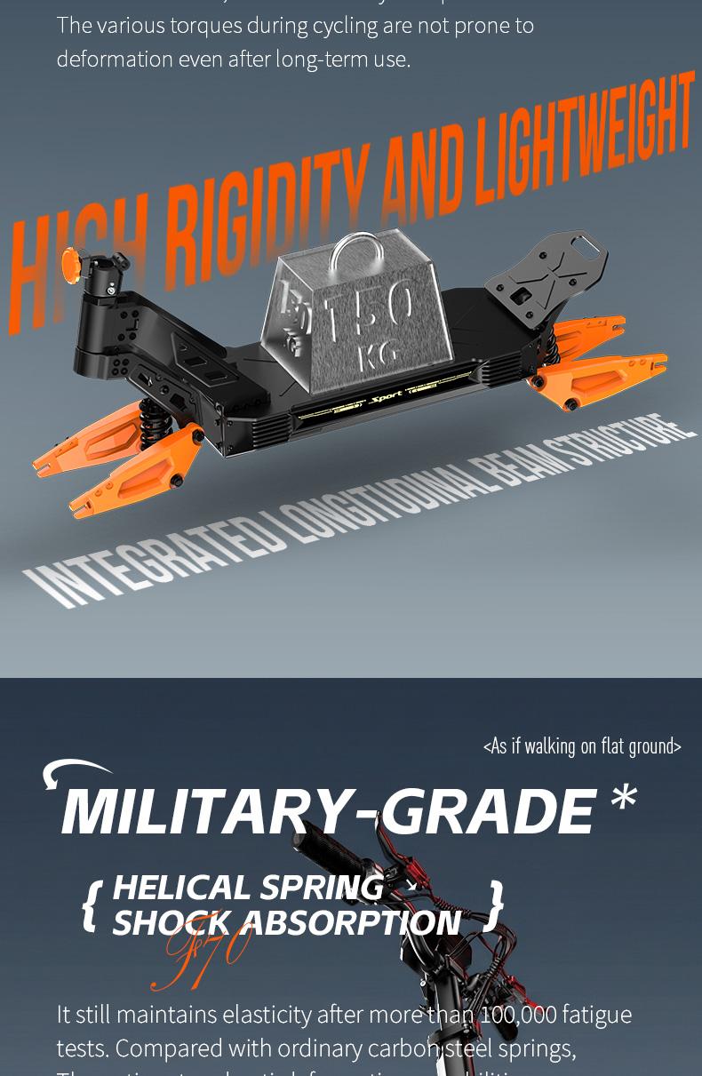 Electric Scooter with 50km/h Speed 2500W Power 10-inch Pneumatic Tires LED Screen Dual Suspension 340lbs Load Capacity for Adults Pro Trick Scooter for Beginners and Teens Ebike Controller SpringStatements