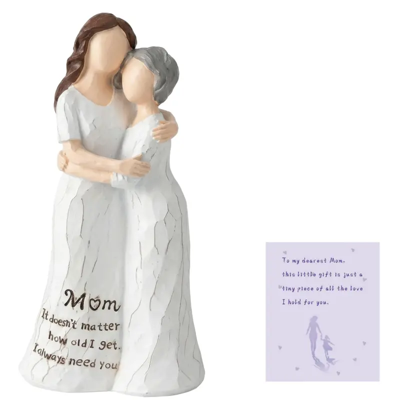 Classic Resin Sculpted Hand-Painted Figurine - Resin Decor, Home Decoration Collectible, Indoor Room Accent, Livingroom Ornament, Sculpture Desk Piece, Mom Gift from Daughter with Included Letter for Christmas, Mother's Day