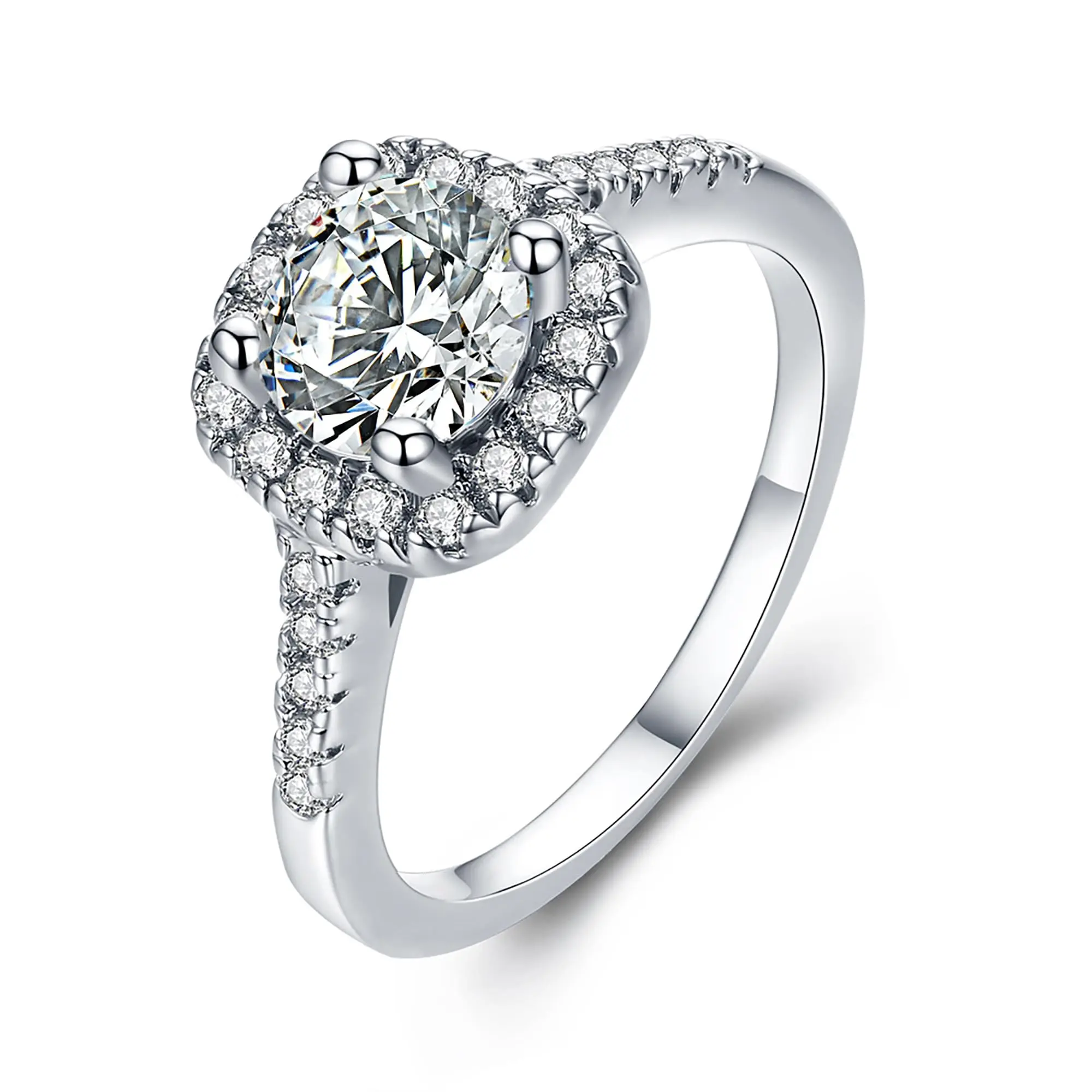 Rings for Women, Promise Rings for Her, Christmas Gifts, Engagement Rings for Women Solitaire Crystal Wedding Rings for Her Fake Diamond Ring Christmas Gifts for Her