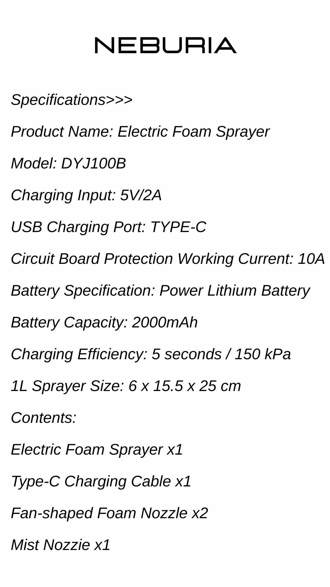 NEBURIA Electric Foam Sprayer,Rechargeable High Pressure Foam Cannon for Car Wash,Auto Detailing,Home & Industrial Cleaning,Professional Foam Sprayer,Pet Bath & Grooming Foam Cannon for Dogs,Cats & Home Cleaning NEBURIA Electric Foam Sprayer,Rechargeable High Pressure Foam Cannon for Car Wash,Auto Detailing,Home & Industrial Cleaning,Professional Foam Sprayer,Pet Bath & Grooming Foam Cannon for Dogs,Cats & Home Cleaning