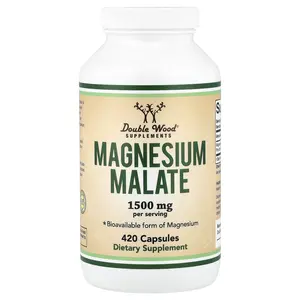 Double Wood Supplements Magnesium Malate, 420 Capsules (500 mg per Capsule)