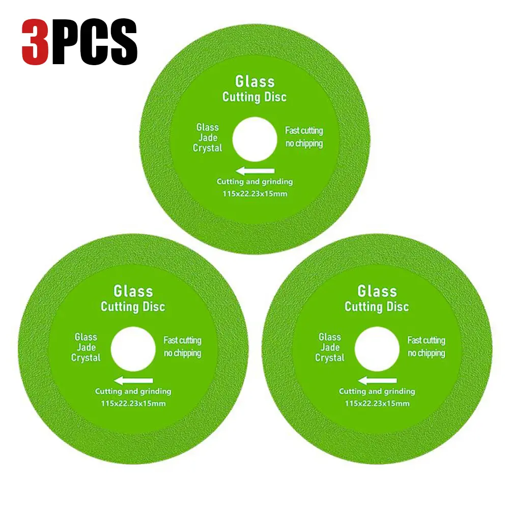 LOZLIN 3PCS/6PCS 4.5" Carbide Diamond Cutting Wheel - Ultra-Thin Angle Grinder Saw Blades for Glass, Tile, Marble, Ceramics, Dry Multi-Purpose Grinding Disc, Carbide Diamond Blades
