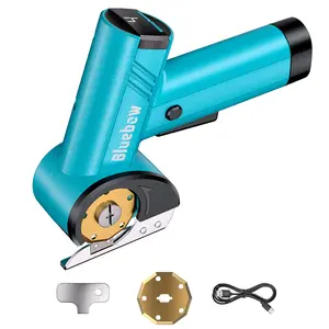 Cordless Electric Scissors, Rechargeable Cardboard Cutter,  Smart Display & 4-speed Settings,   2 Blades, EasySwap Blade Change, LED Light, for Thin Cardboard Box, Leather, Carpet, Fabric,Packages