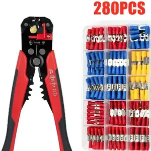 2024280pcs Wire Terminal Crimping Tools Kit, Insulated Wire Connector, Wire Crimping Tool Kit with Storage Box