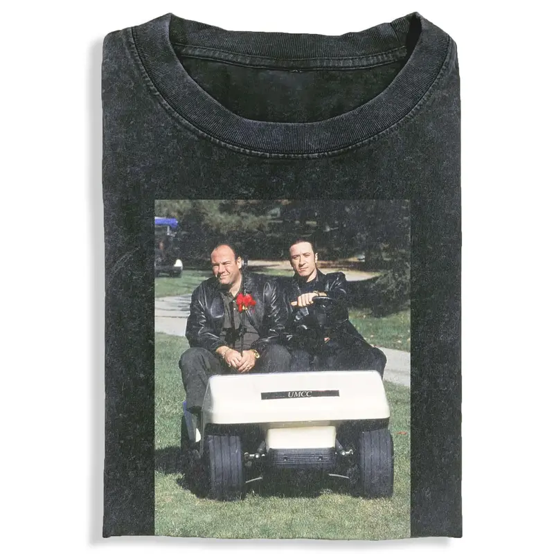 THE SOPRANOS Printed Design Unisex Vintage Crew Neck Regular Fit Cotton Fabric Casual Comfort Breathable Short Sleeve Funny T-shirts Fashion Men&Women's Top for Streetwear 020303