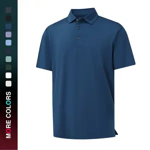 MAELREG Men’s Short Sleeve Polo Shirt, Lightweight Dry Fit Moisture-Wicking Plain Performance Golf Casual Top Menswear
